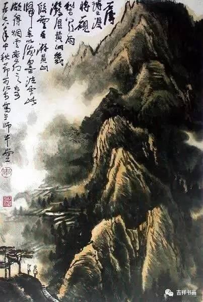 1989年作 此幅作品为李可染晚年积墨山水的精品,视其为集画家一生艺术