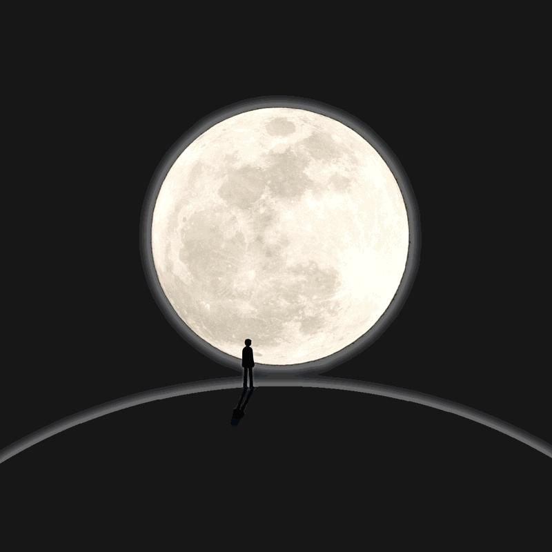 有人晒月亮,有人在追赶月亮的路上