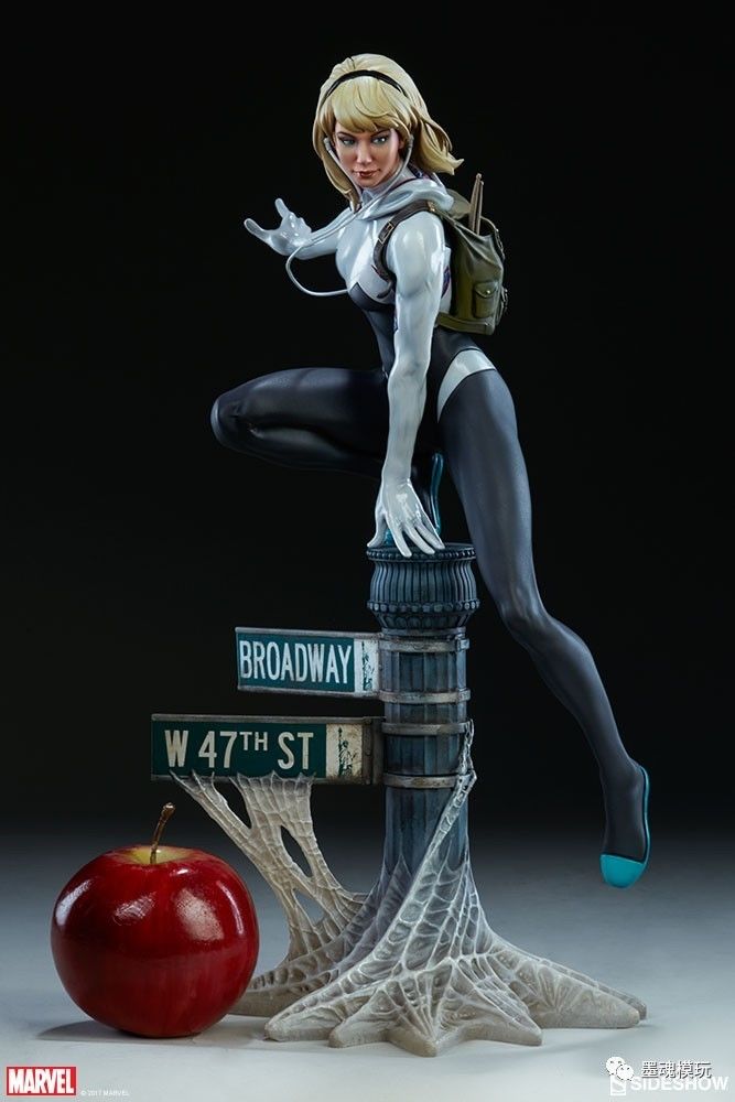 sideshow新品16寸spidergwen蜘蛛侠女友蜘蛛格温格温斯黛西雕像