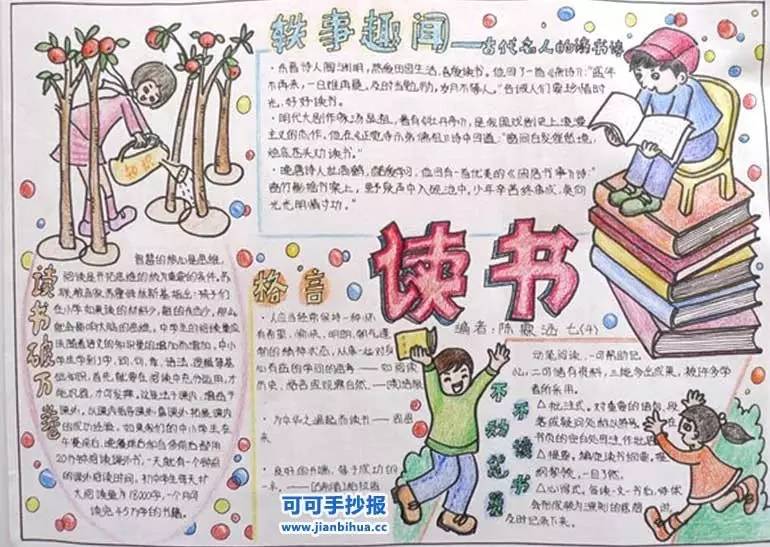 小学生优秀读书手抄报大全