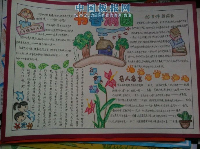 小学生优秀读书手抄报大全