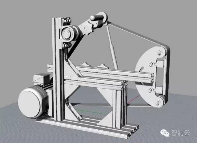 【工程机械】砂带打磨机3d建模图纸 rhino设计 3dm格式 带式磨光机