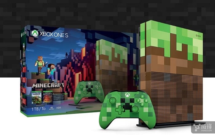 微软为 xbox one s 主机推《我的世界》限量版套装