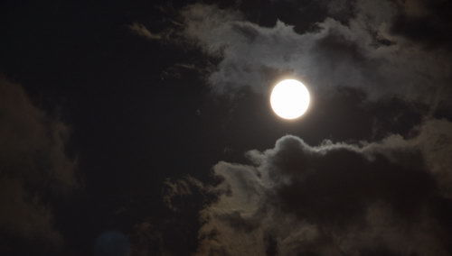 中秋的天空挂着忧伤的月亮