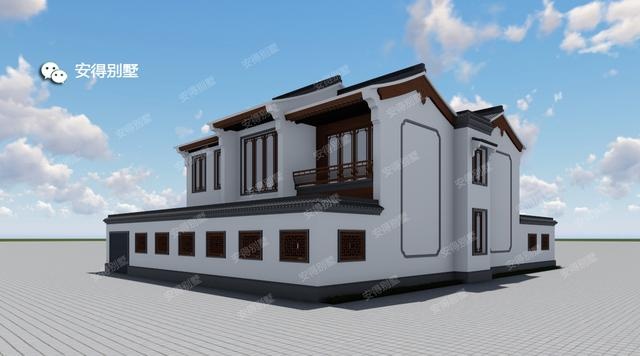 农村新中式自建房,两种屋顶形式方案,你选哪种