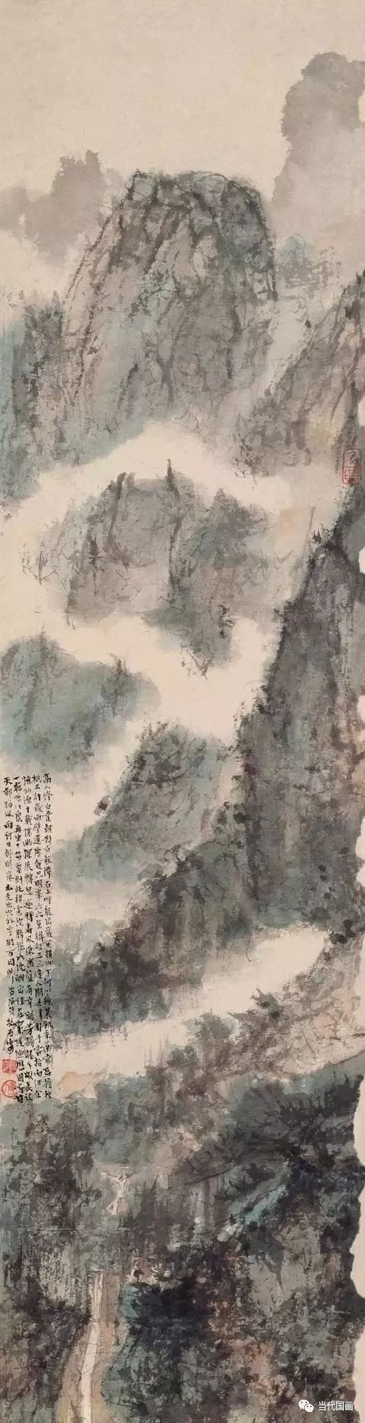 傅抱石:中国画画山不画云,画岸不画水