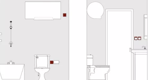 需要注意的地方:需要提前知道马桶的尺寸,避免马桶挡住预留插座.
