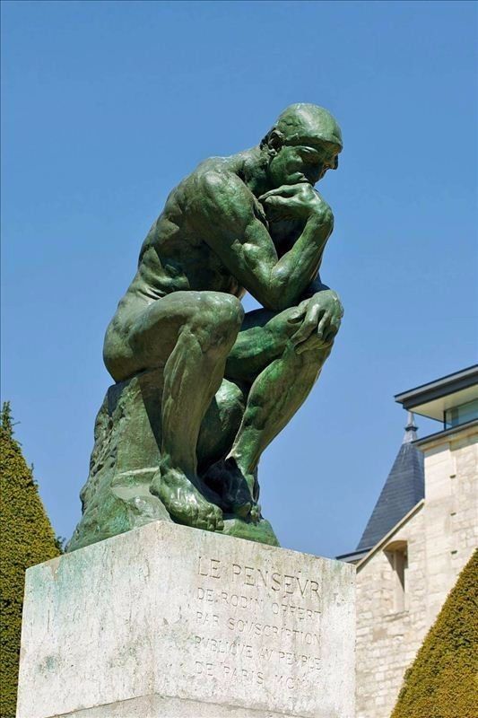 《思想者》,1902-04,青铜雕塑,高180cm,巴黎罗丹博物馆藏.