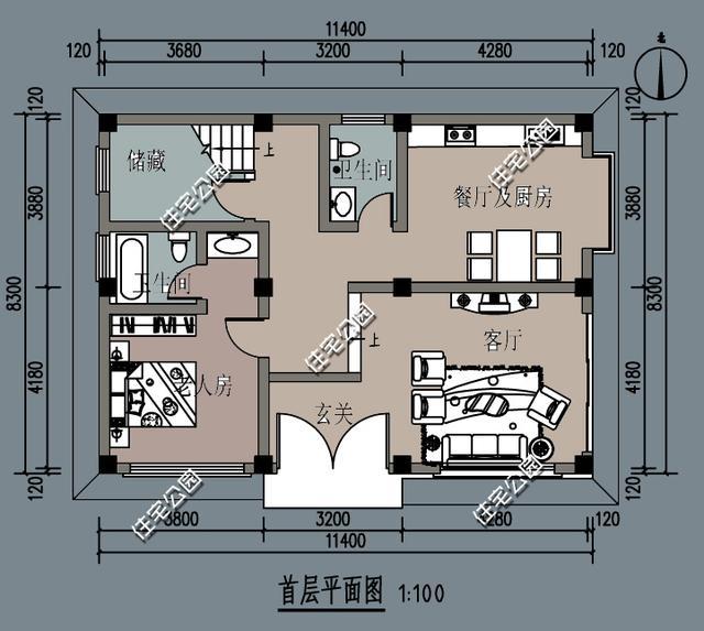 一层平面图对比