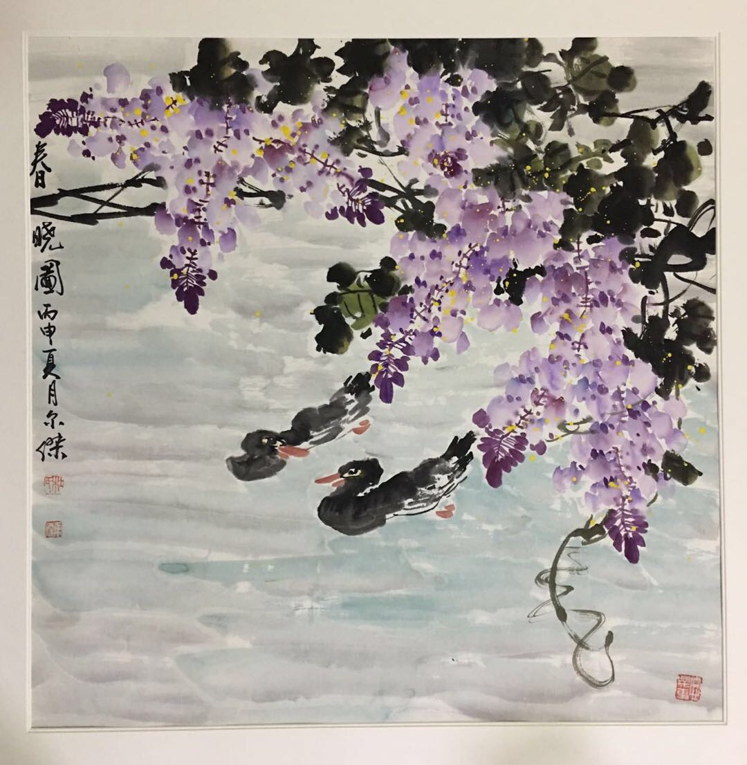 索易书画展四杜尔杰丹青绚彩花鸟画醉美山水纸墨间