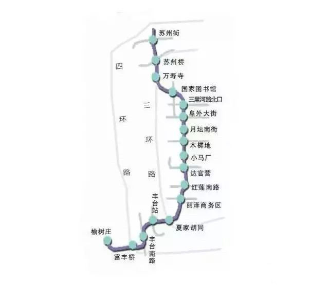 北京地铁十六号线路图