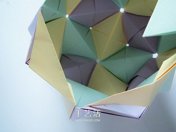 纸花球的叠法详细教程手工折纸花球过程图