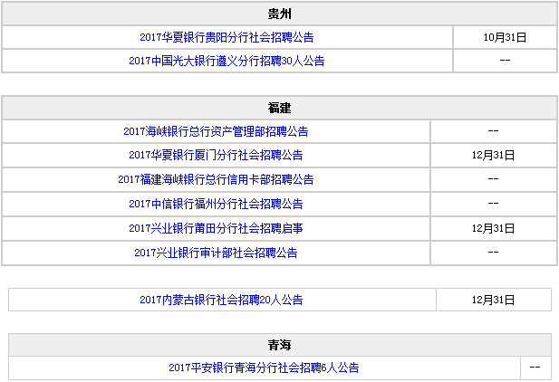 银行社会招聘信息网_2017光大银行社会招聘信息汇总 6月7日(2)