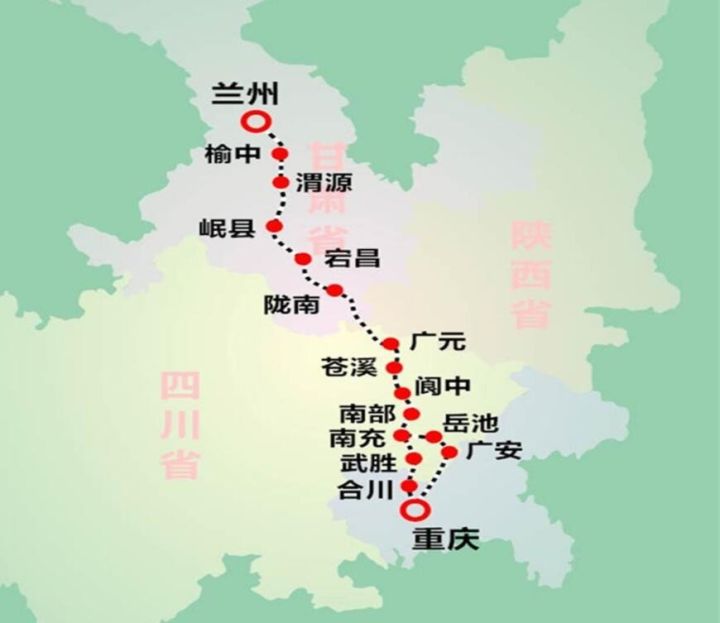 9月29日,兰渝铁路新开通运营并修改了部分线路.
