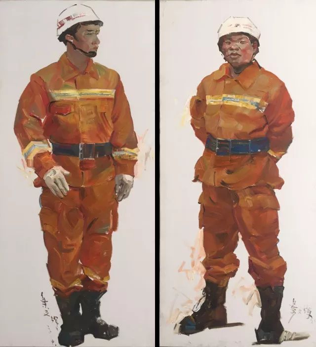 金奖:叶文辉《写-人民的消防员》油画