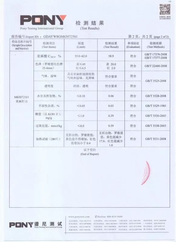 第三方谱尼检测报告