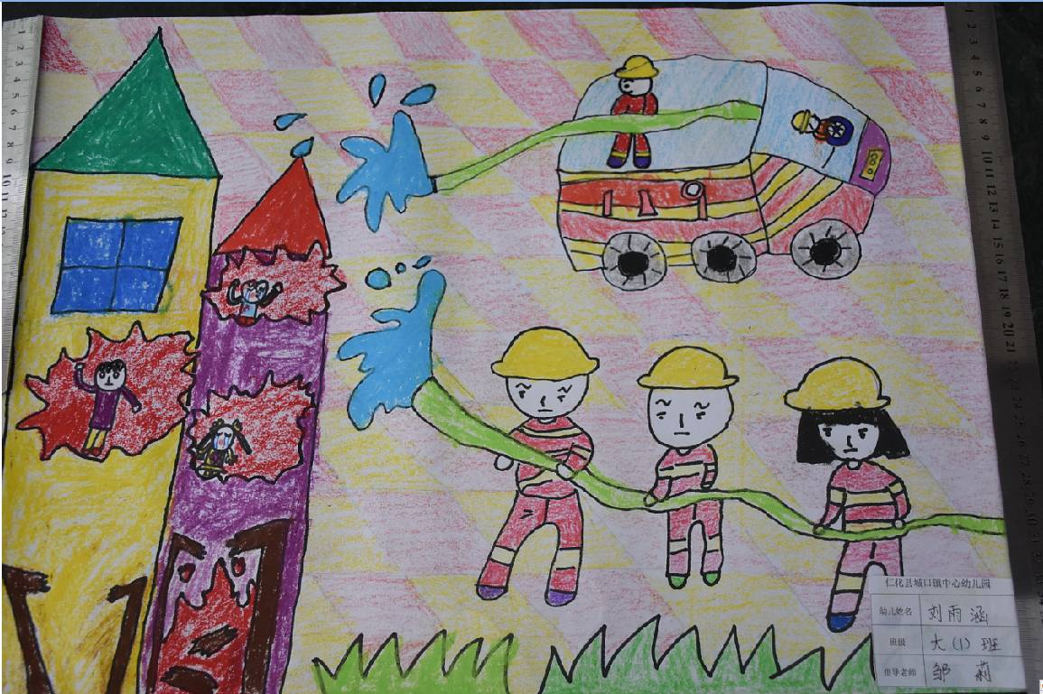 4-5岁儿童简笔画启蒙教程 色彩小消防车怎么画（画画 简单学动漫人物教程） - 有点网 - 好手艺