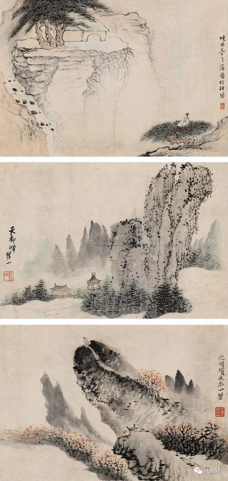 梅清擅长山水,松石,尤其好画黄山,自谓"游黄山后,凡有笔墨,大半皆