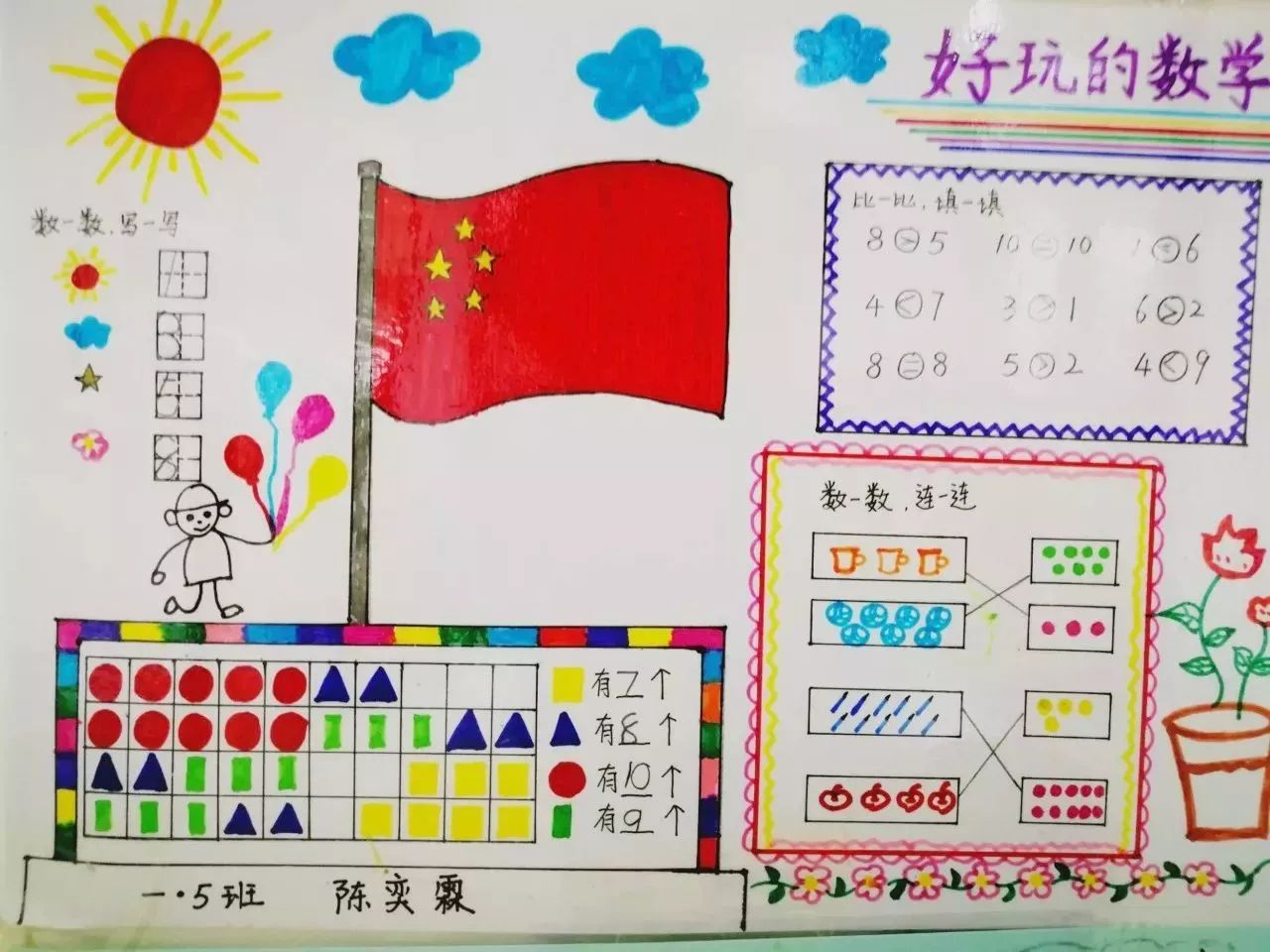 看我巧手变出新花样——西安经发学校小学部数学绘画设计作品展