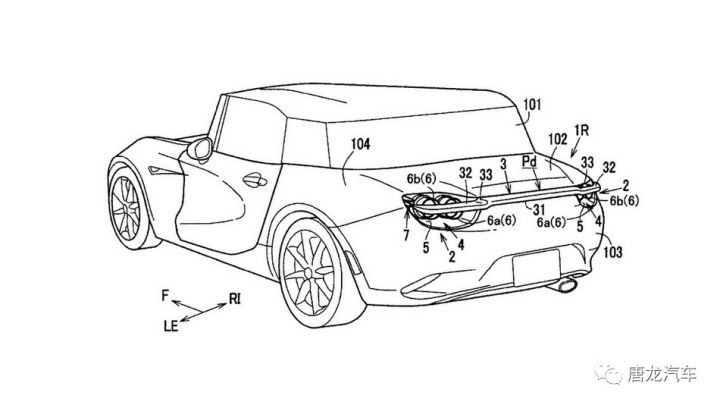 【转子传奇】mazda释出rx-9可变角度新式尾灯组尾翼专利!