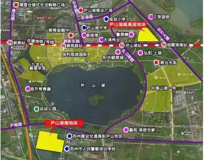 吴中出口加工区北侧, 北接苏州市区,东连苏州工业园区,与独墅湖连通