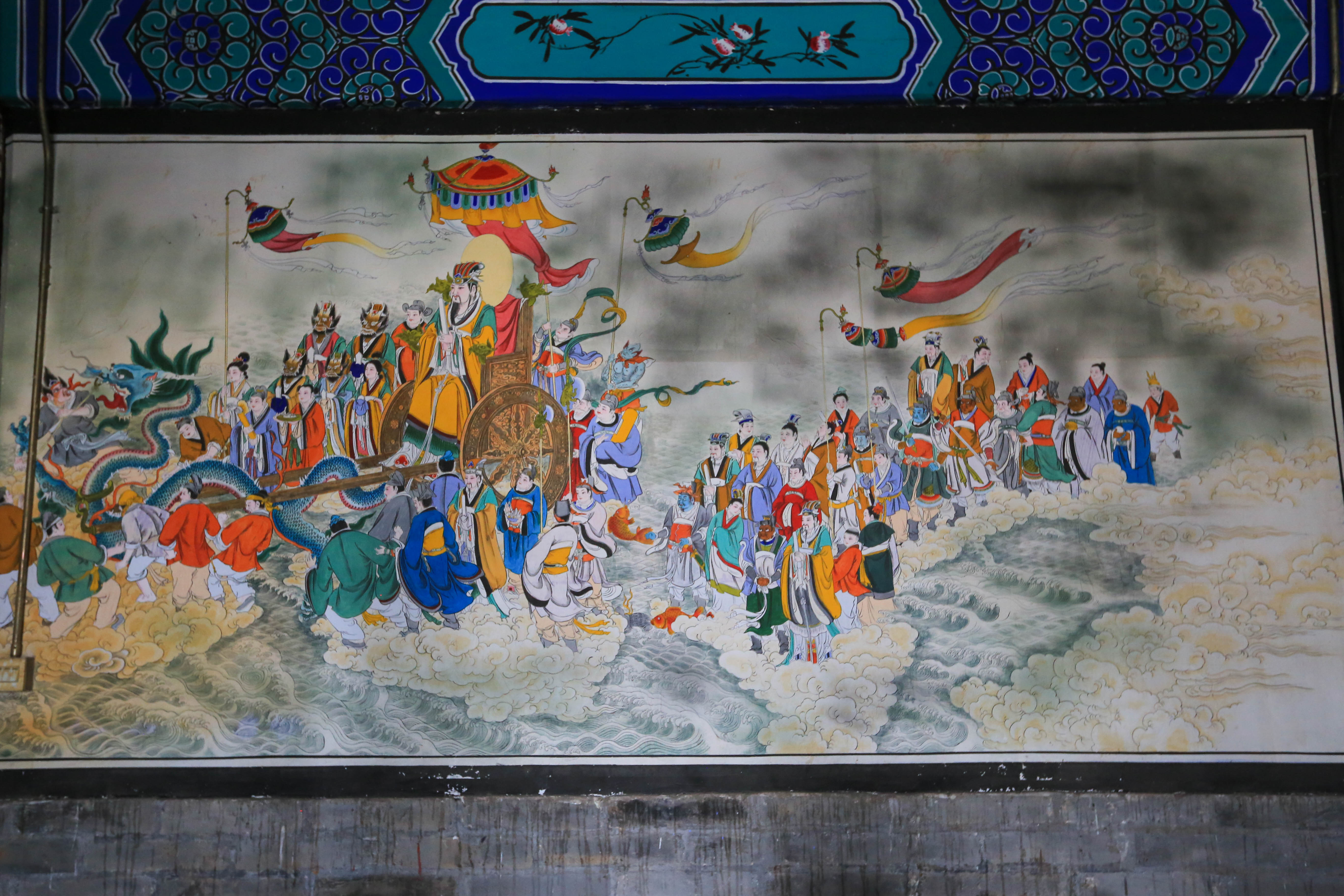 都龙王庙内修复的壁画 京报网记者张宁摄目前,大运河文化带建设规划