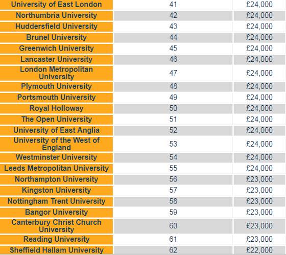 大学收入排名_世界排名前100的大学