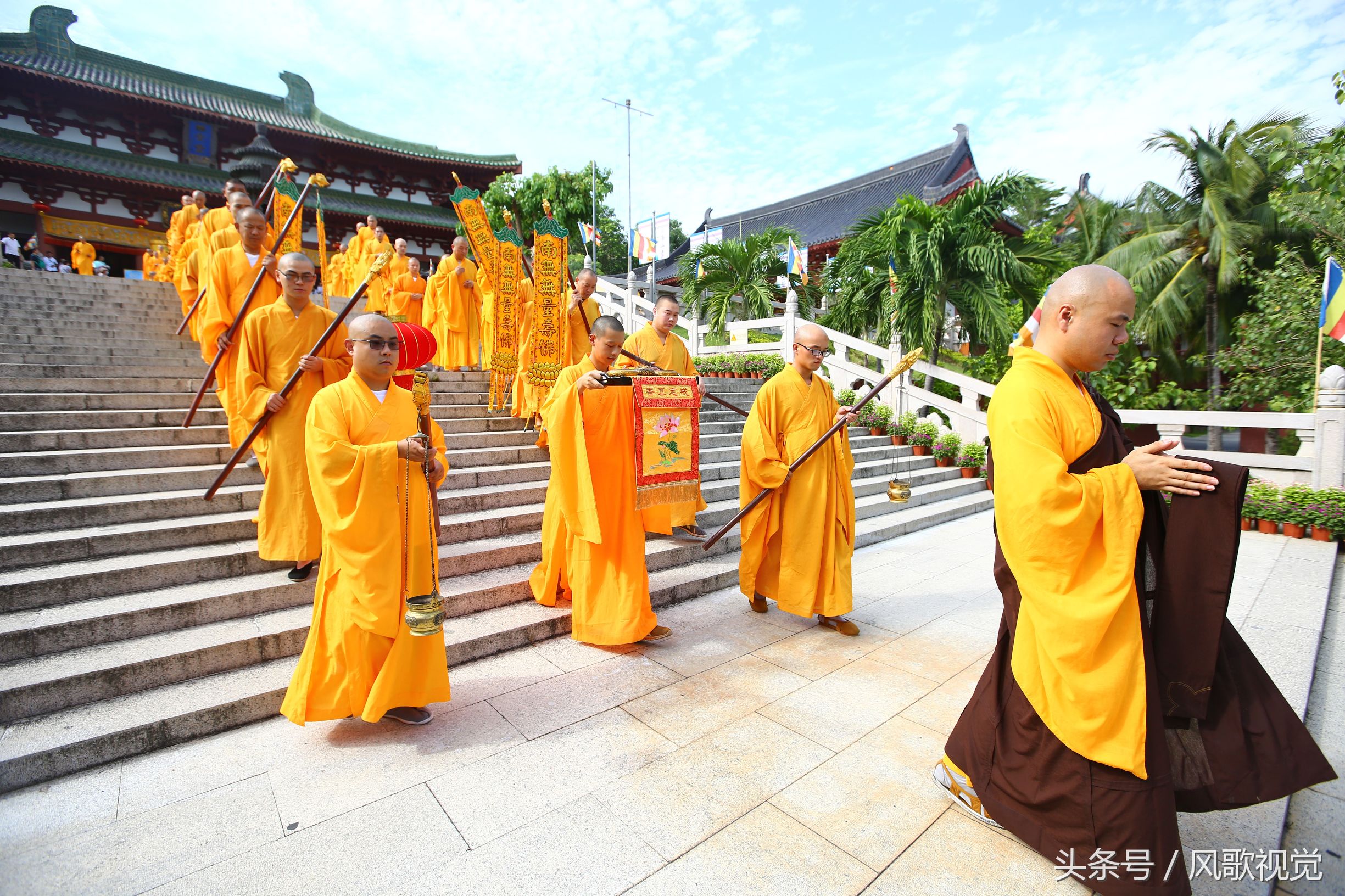 迎观音菩萨出家日三亚南山寺水陆法会熏坛仪式