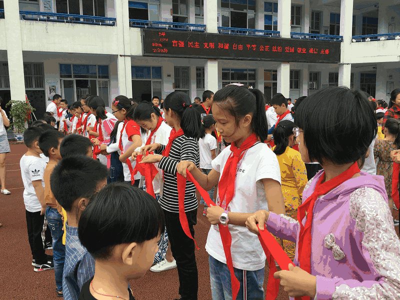 赤溪镇小学举行新队员入队仪式