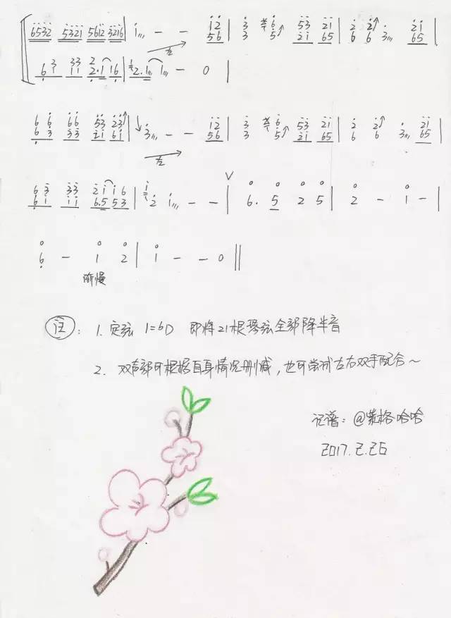 繁花董贞古筝曲谱指法_繁花古筝曲谱(5)