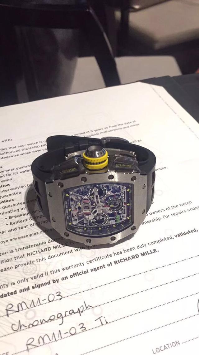 原标题：理查德米勒RICHARD MILLE 里查德米尔RM11-03 钛合金 自动机械腕表 最新款发售