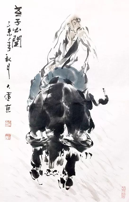 老子出关图68x45cm 福到眼前138x68cm 儿时好友老无语96x48cm