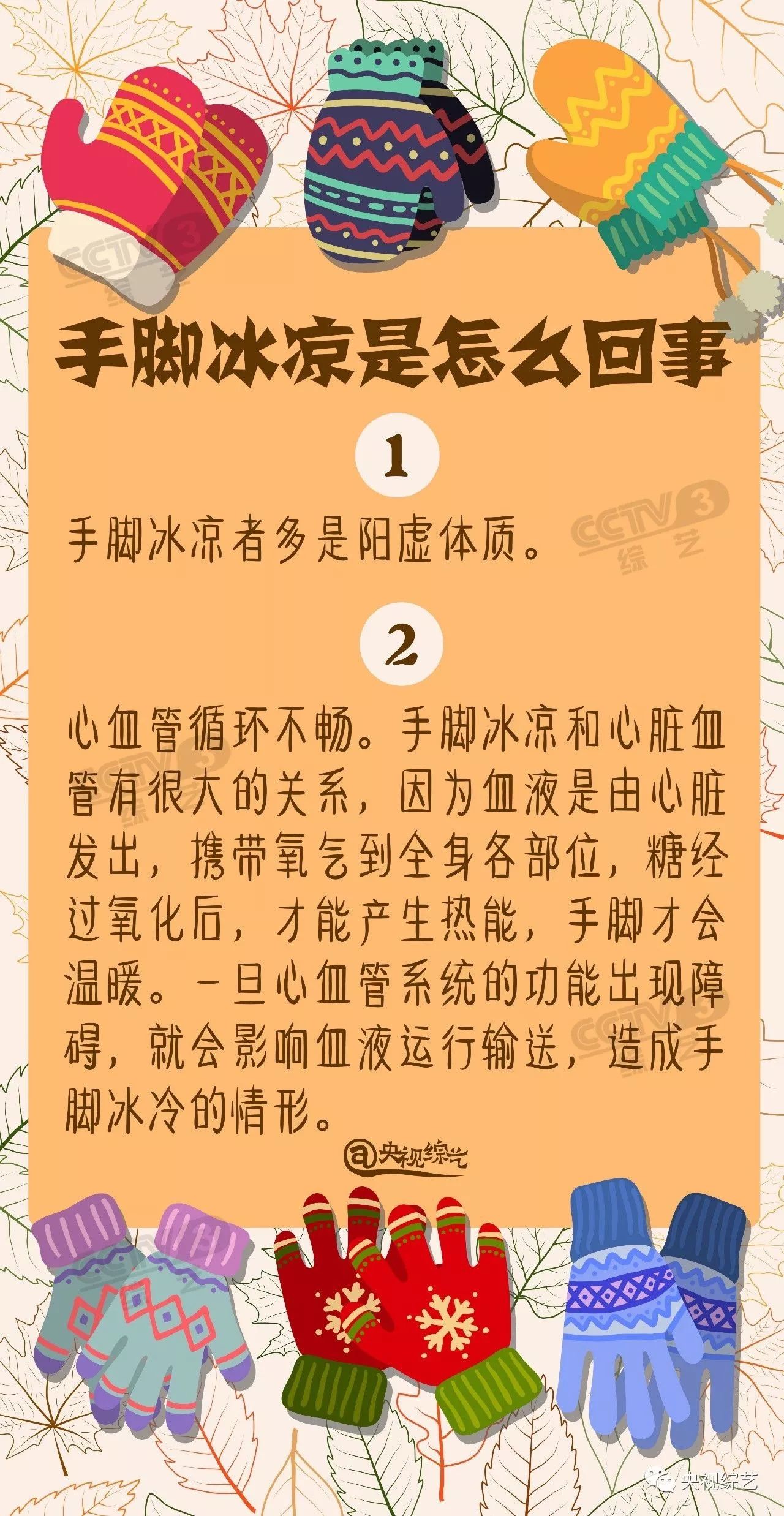 入秋后就手脚冰凉?我们应该如何应对