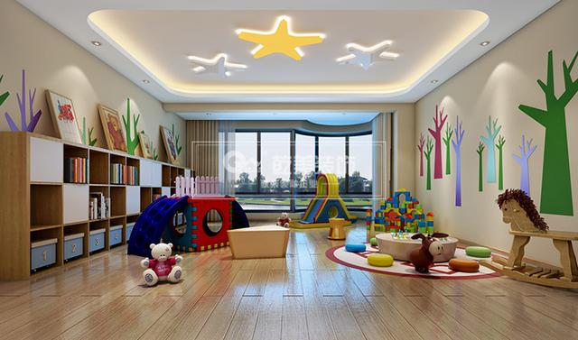 昆明官渡区180㎡的房子装修简约风格,家里设计了儿童游乐区
