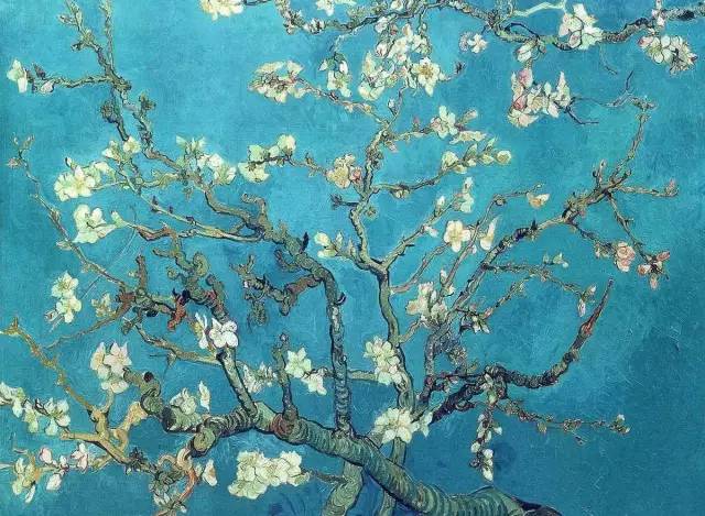 《杏花》almond tree blossom 是梵高在 人生的最后一年1890年创作的