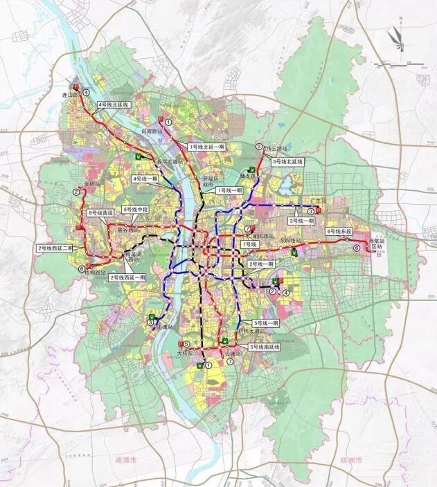 扩散!长沙地铁2号线再西延11站,4号线北延8站 快看到你家吗?