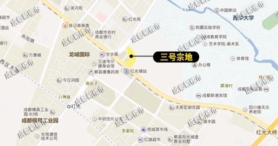 财经 正文 3号宗地位于郫都区红光镇广场路与红光大道交汇处,是自成都