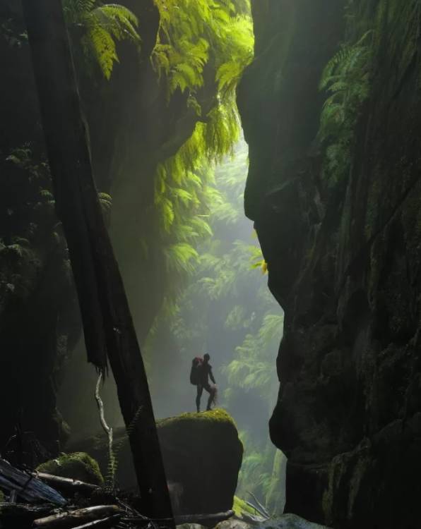 这里有幽深的大峡谷,飞流直下的瀑布,高耸的砂岩岩层.