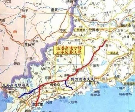 设置茂名港和安铺东2个主线收费站,以及在湛江境内设置机场南,龙头