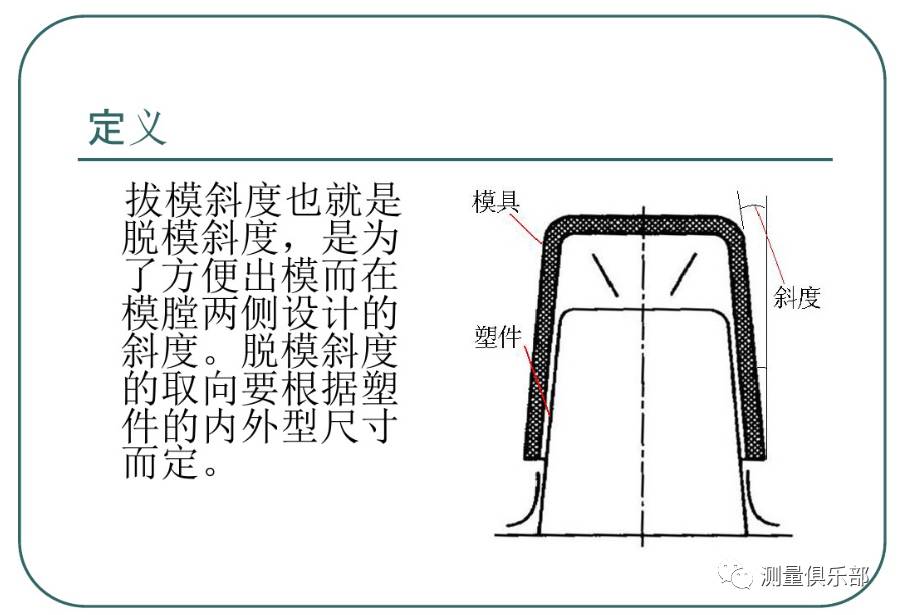 拔模斜度对测量的影响