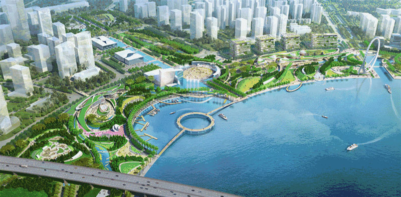 宝安中心区滨海文化公园(一期)已开工, 计划2020年建成.