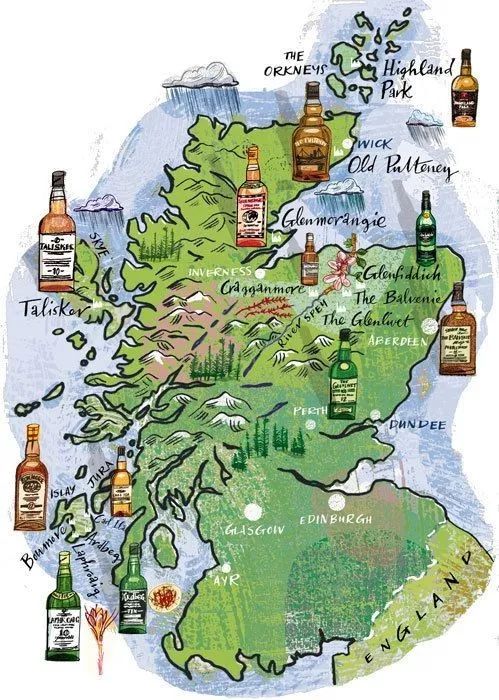 苏格兰威士忌传统产区,来源于网络原本风味非常清淡的glen moray,则
