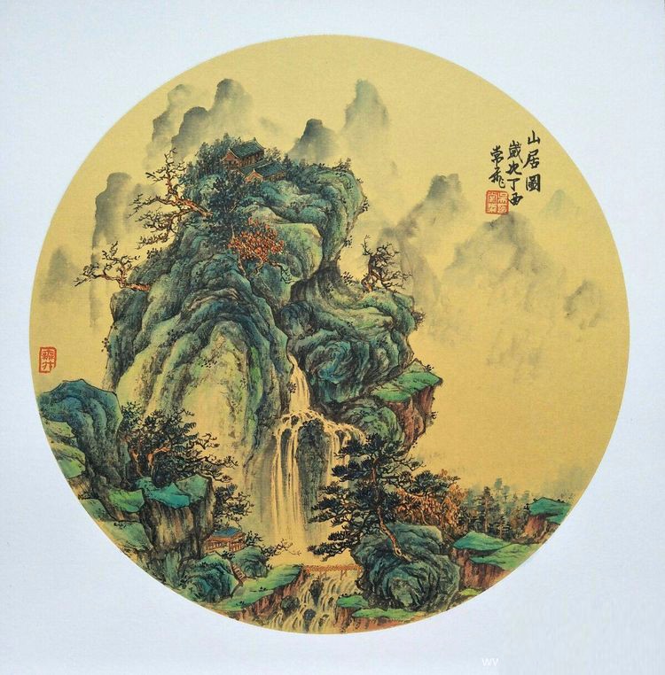 团扇小品命名:杭州吴常飞国画作品欣赏