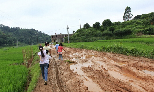 在一些经济发达的地区已经没有泥巴路了,现在的农村都修建了村村通