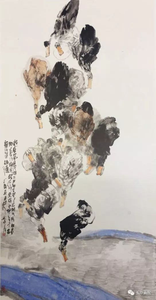 "尚意·2017全国中国画(写意)作品展"获奖作品 ▲《野趣》 国画 180x