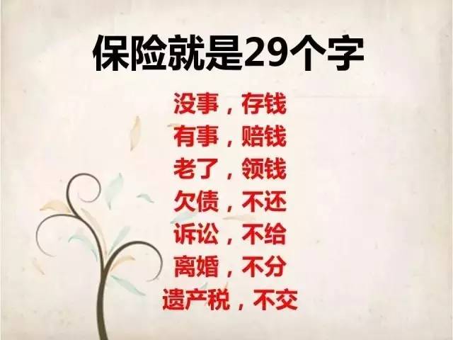 29个字说透保险,你明白了吗?