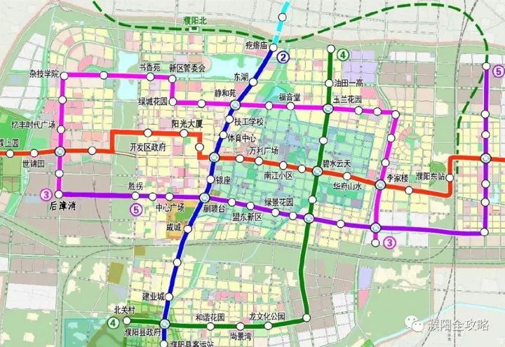 濮阳轨道交通规划示意图