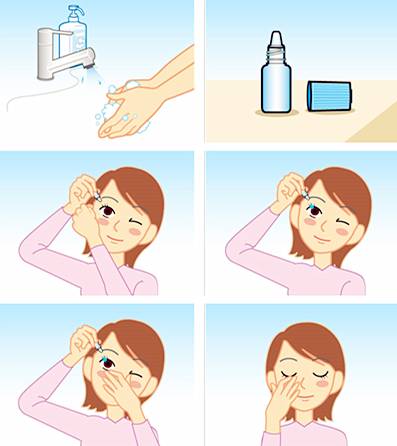 把眼药水从距离眼睛1~2厘米处滴入,避免瓶口与眼睛接触,轻按压泪囊区