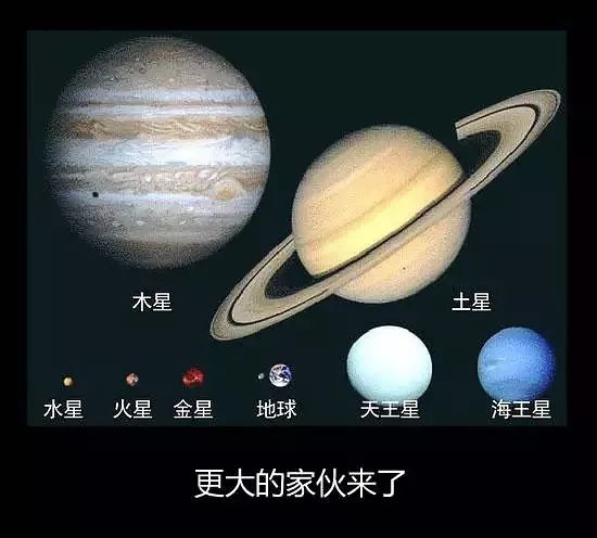更大的大哥来了,土星是地球的830倍 木星是地球的1300倍
