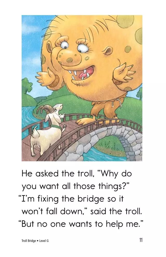 小学三年级英语绘本:《troll bridge》怪物之桥